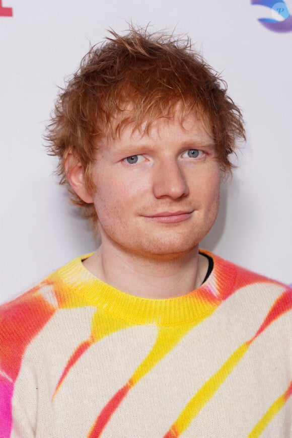Ed Sheeran au photocall du "Capital's Jingle Ball" à Londres, le 12 décembre 2021. 