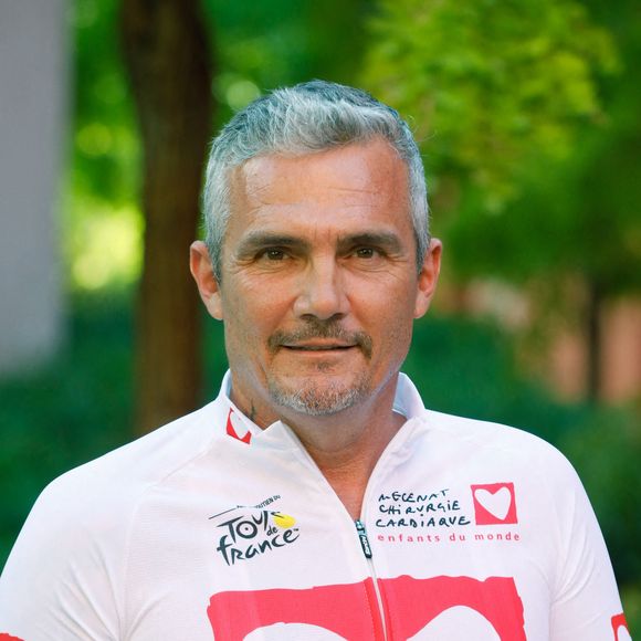 Richard Virenque - Portraits des personnalités participant à l'étape du coeur de l'association "Mécénat Chirurgie Cardiaque" (MCC) à l'Hôtel Ibis Centre lors du tour de France, St Etienne, France, le 14 juillet 2022. © Christophe Clovis / Bestimage 