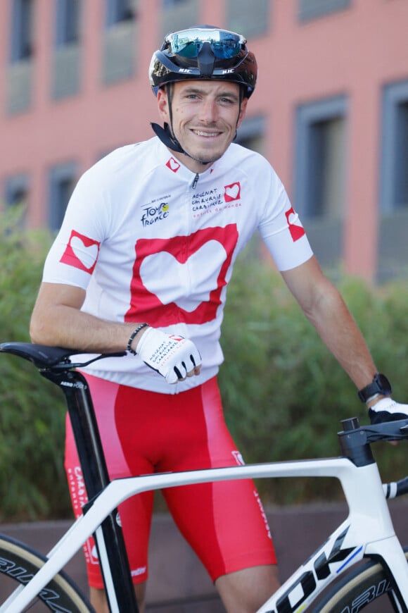 Dorian Louvet (Koh Lanta) - Portraits des personnalités participant à l'étape du coeur de l'association "Mécénat Chirurgie Cardiaque" (MCC) à l'Hôtel Ibis Centre lors du tour de France, St Etienne, France, le 14 juillet 2022. © Christophe Clovis / Bestimage 