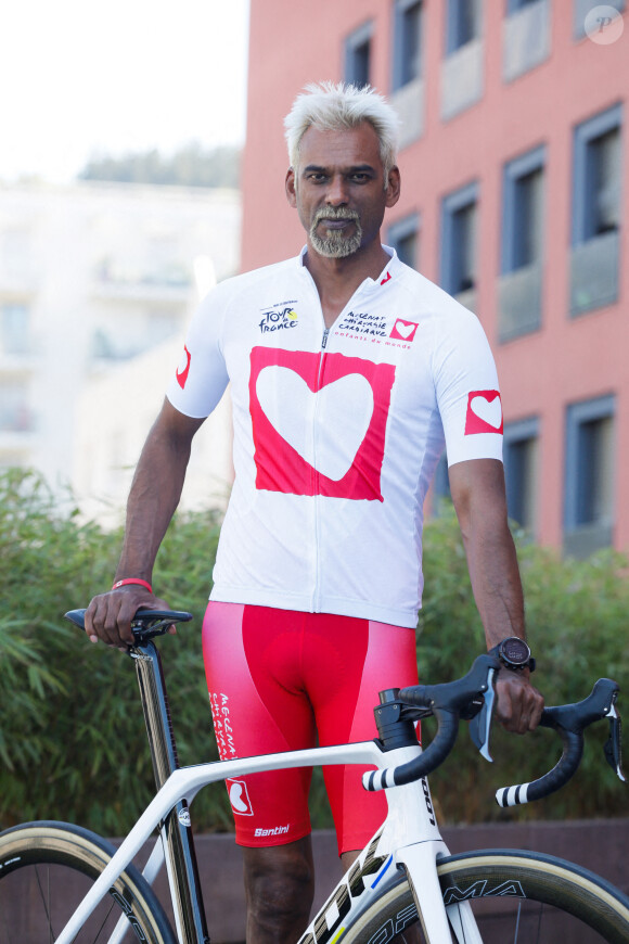 Satya Oblet (Oblette) - Portraits des personnalités participant à l'étape du coeur de l'association "Mécénat Chirurgie Cardiaque" (MCC) à l'Hôtel Ibis Centre lors du tour de France, St Etienne, France, le 14 juillet 2022. © Christophe Clovis / Bestimage 