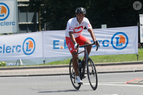 Exclusif - Laurent Maistret - Personnalités lors de l'Etape du Coeur de l'association Mécénat Chirurgie Cardiaque (MCC) entre Rive-de-Gier et Saint-Etienne à l'occasion du Tour de France 2022. Le 15 juillet 2022 © Christophe Clovis / Bestimage