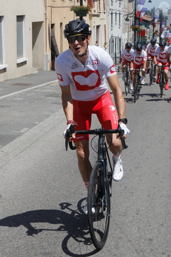 Exclusif - Claude Dartois - Personnalités lors de l'Etape du Coeur de l'association Mécénat Chirurgie Cardiaque (MCC) entre Rive-de-Gier et Saint-Etienne à l'occasion du Tour de France 2022. Le 15 juillet 2022 © Christophe Clovis / Bestimage