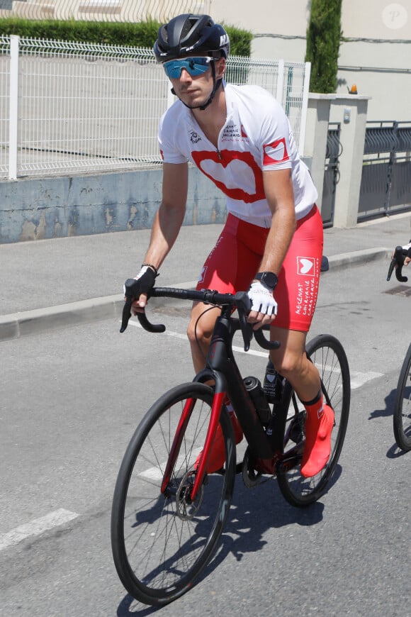 Exclusif - Dorian Louvet - Personnalités lors de l'Etape du Coeur de l'association Mécénat Chirurgie Cardiaque (MCC) entre Rive-de-Gier et Saint-Etienne à l'occasion du Tour de France 2022. Le 15 juillet 2022 © Christophe Clovis / Bestimage