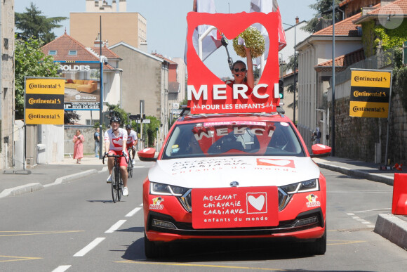 Exclusif - Illustration - Personnalités lors de l'Etape du Coeur de l'association Mécénat Chirurgie Cardiaque (MCC) entre Rive-de-Gier et Saint-Etienne à l'occasion du Tour de France 2022. Le 15 juillet 2022 © Christophe Clovis / Bestimage