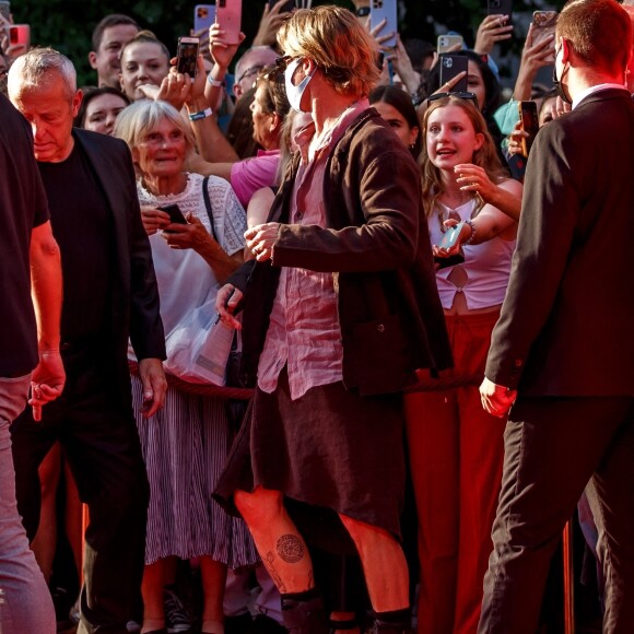 Brad Pitt à la première du film "Bullet Train" à Berlin, le 19 juillet 2022. 