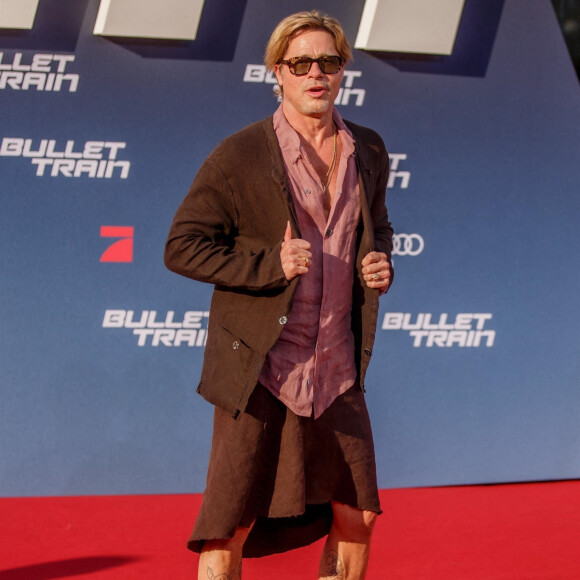 Brad Pitt à la première du film "Bullet Train" à Berlin, le 19 juillet 2022. 