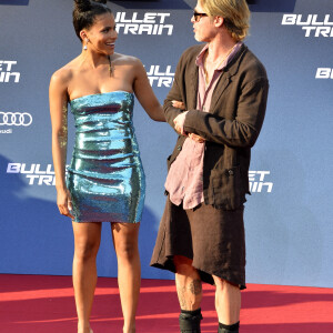 Zazie Beetz et Brad Pitt à la première du film "Bullet Train" à Berlin, le 19 juillet 2022. 
