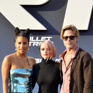 Zazie Beetz , Joey King et Brad Pitt à la première du film "Bullet Train" à Berlin, le 19 juillet 2022. 