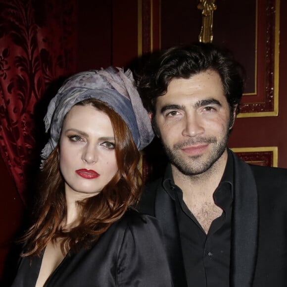 Semi-exclusif - Elodie Frégé et son compagnon Gian Marco Tavani - Lancement du magazine 7000 Art Company à l'hôtel intercontinental à Paris le 7 mars 2019. © Marc Ausset-Lacroix/Bestimage