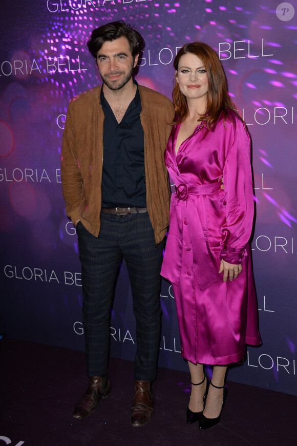 Elodie Frégé et son compagnon Gian Marco Tavani - Avant première du film " Gloria Bell " à Paris le 15 avril 2019 . © Veeren/Bestimage
