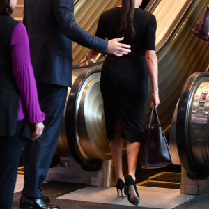 Le prince Harry, duc de Sussex et Meghan Markle, duchesse de Sussex, lors de la célébration du "Nelson Mandela International Day" au siège de l'ONU à New York. Le Prix Nelson Mandela des Nations Unies 2020 a été décerné à Mme Marianna V. Vardinoyannis de Grèce et au Dr Morissanda Kouyate de Guinée. New York, le 18 juillet 2022. 