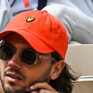 Maëva Coucke (Miss France 2018) et son compagnon François Bonifaci en tribunes lors des Internationaux de France de tennis de Roland Garros à Paris, France, le 25 mai 2022. © Matthieu Mirville/Zuma Press/Bestimage 