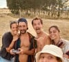 Laury Thilleman et son mari Juan Arbeláez, Laure Manaudou et son compagnon Jérémy Frérot en vacances ensemble, sur Instagram le 15 juillet 2021.