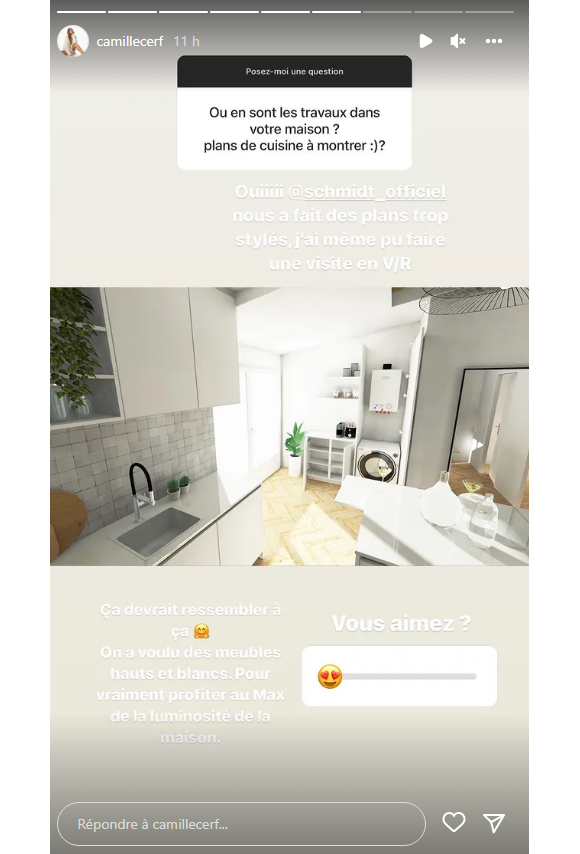 Camille Cerf dévoile des images de sa nouvelle maison avec Théo Fleury - Instagram