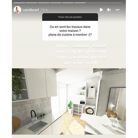 Camille Cerf dévoile des images de sa nouvelle maison avec Théo Fleury - Instagram