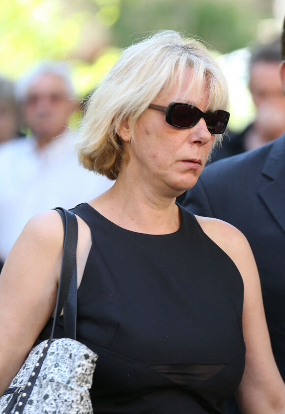 Elisabeth Lafont (fille de Bernadette Lafont) - Funerailles de Bernadette Lafont au temple de Sant-Andre de Valborgne dans le Gard le 29 juillet 2013.
