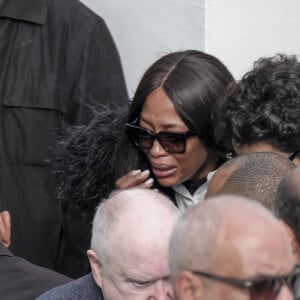 Naomi Campbell, Farida Khelfa et Christoph von Weyhe (compagnon de A. Alaïa) lors des obsèques de Azzedine Alaia à Sidi Bou SaÏd, banlieue de Tunis le 20 novembre 2017. © Nicolas Fauqué / Images de Tunisie / Bestimage 