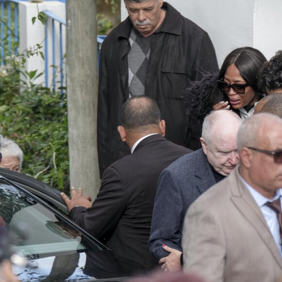 Naomi Campbell, Farida Khelfa, Christoph von Weyhe (compagnon de A. Alaïa) lors des obsèques de Azzedine Alaia à Sidi Bou SaÏd, banlieue de Tunis le 20 novembre 2017. © Nicolas Fauqué / Images de Tunisie / Bestimage 