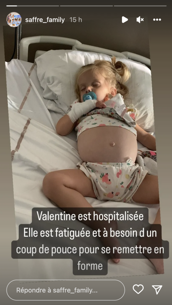 Valentine, la fille de Céline Saffré (Familles nombreuses), hospitalisée - Instagram