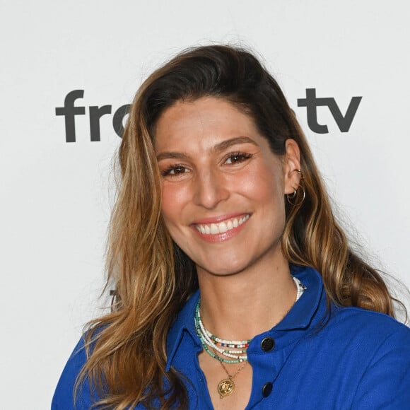 Laury Thilleman au photocall pour la conférence de presse de rentrée de France TV à la Grande Halle de la Villette à Paris, France, le 6 juillet 2022. © Coadic Guirec/Bestimage 