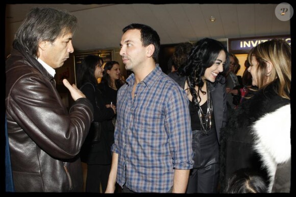 Kamel Ouali et Sofia Essaïdi lors de la dernière représentation de Cleopâtre, le 31 janvier 2010