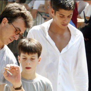 François Cluzet et son fils Paul Cluzet en 2003 aux obsèques dde Marie Trintignant