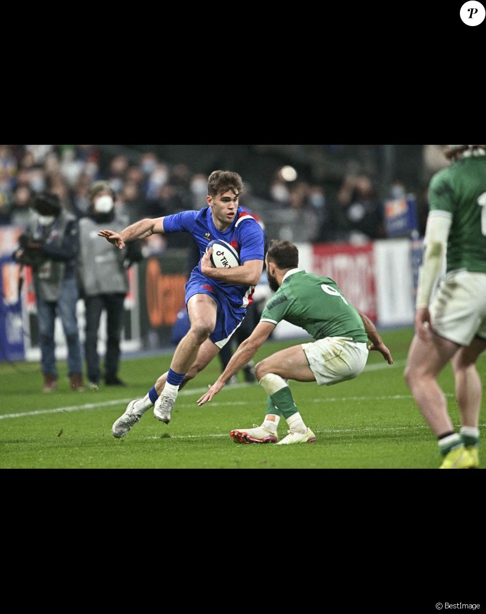 Damian Penaud (Fra) - Tournoi des 6 Nations "France - Irlande (30-24)" au stade de France, le 12 février 2022.