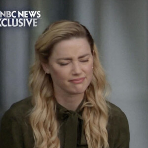 Amber Heard lors d'une interview exclusive dans l'émission Today sur NBC après avoir perdu son procès en diffamation contre son ex J.Depp.