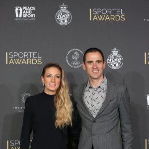 Pauline Ferrand-Prévot, championne du monde de cyclo cross et cross country , Julien Absalon, champion olympique de VTT - Photocall et cérémonie des Sportel Awards 2020 à la salle Prince Pierre du Grimaldi Forum de Monaco le 27 octobre 2020. © Jean-charles Vinaj / Bestimage  Sportel Awards 2020 at Grimaldi Forum in Monaco on october 27 2020 