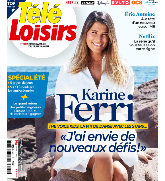 Couverture du nouveau numéro de "Télé Loisirs" paru le 8 août 2022