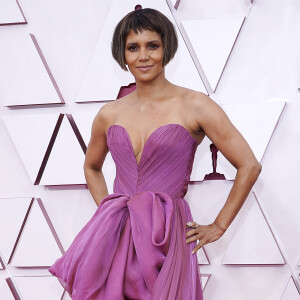 Halle Berry - Photocall - 93ème cérémonie des Oscars dans la gare Union Station à Los Angeles, le 25 avril 2021. 