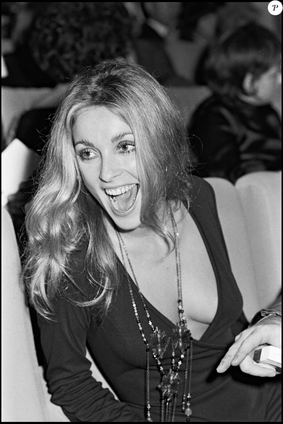 Sharon Tate lors de la projection de Rosemary&#039;s Baby en 1968 à Paris