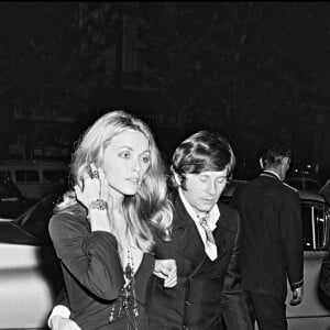 Sharon Tate et Roman Polanski lors de la projection de Rosemary's Baby en 1968 à Paris