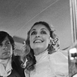 Roman Polanski et Sharon Tate lors de leur mariage à Chelsea à Londres le 20 janvier 1968