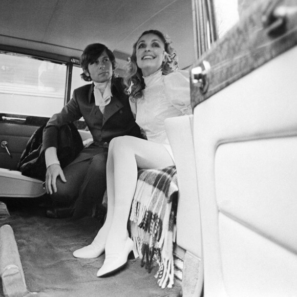Roman Polanski et Sharon Tate lors de leur mariage à Chelsea à Londres le 20 janvier 1968