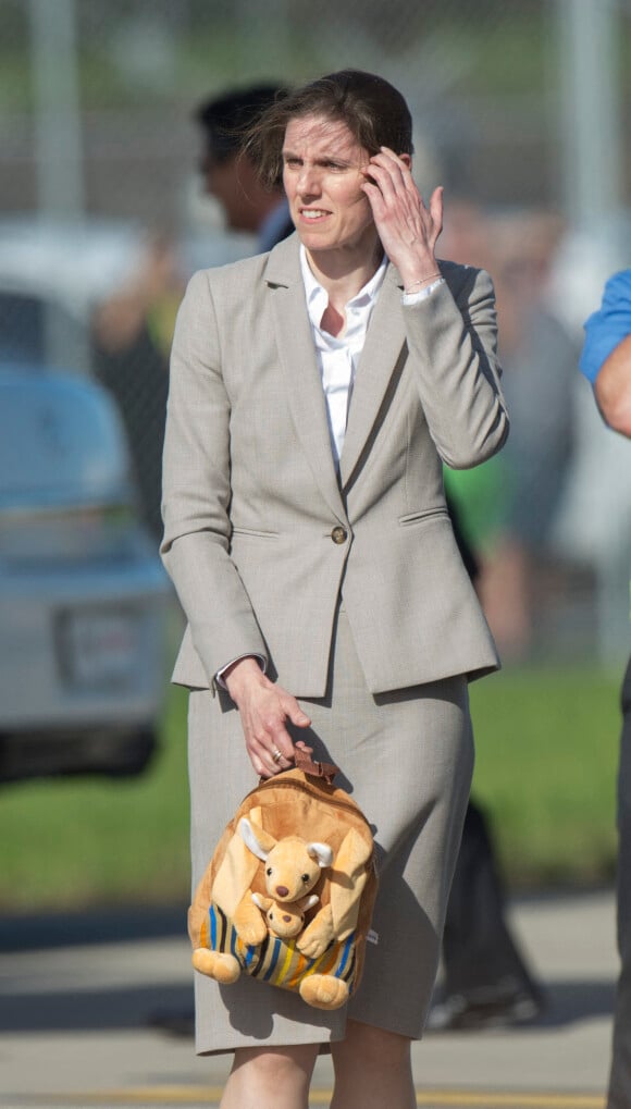 Maria Theresa Turrion Borrallo  - Le prince William, Kate Middleton et leur fils George arrivent à Sydney en provenance de la Nouvelle-Zélande, le 16 avril 2014.
