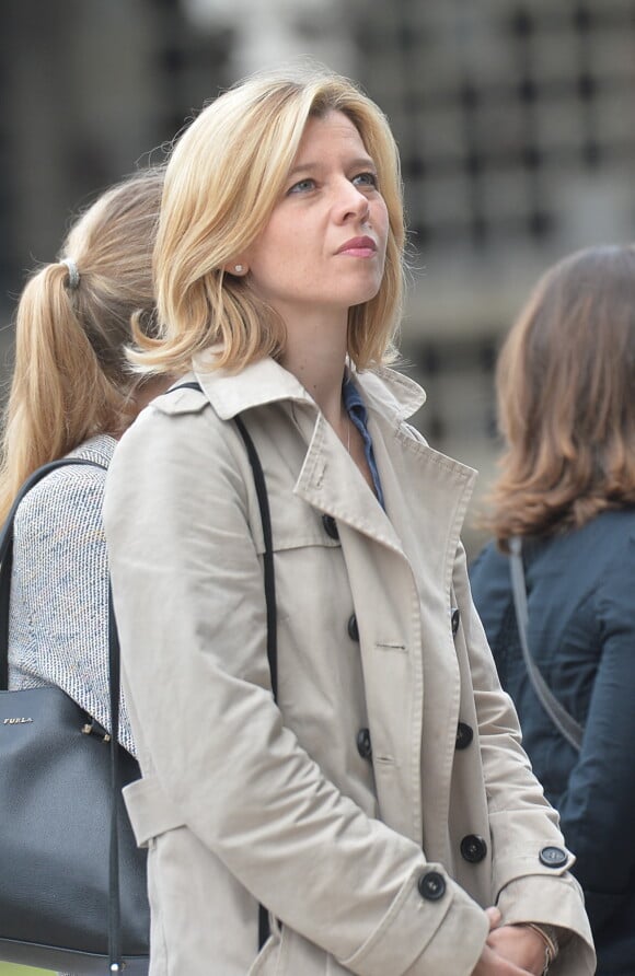 Wendy Bouchard - Obsèques de Emmanuel Maubert au cimetière du Père-Lachaise à Paris le 8 juin 2016. © Agence/Bestimage