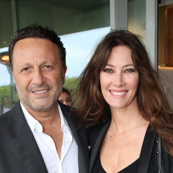 Arthur et Mareva Galanter au déjeuner de la finale Messieurs de France Télévision (jour 15) sur la terrasse de France Télévision lors des Internationaux de France de Tennis de Roland Garros © Bertrand Rindoff/Bestimage