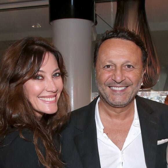 Mareva Galanter et Arthur au déjeuner de la finale Messieurs de France Télévision (jour 15) sur la terrasse de France Télévision lors des Internationaux de France de Tennis de Roland Garros 2022 à Paris, France, le 5 Juin 2022. © Bertrand Rindoff/Bestimage