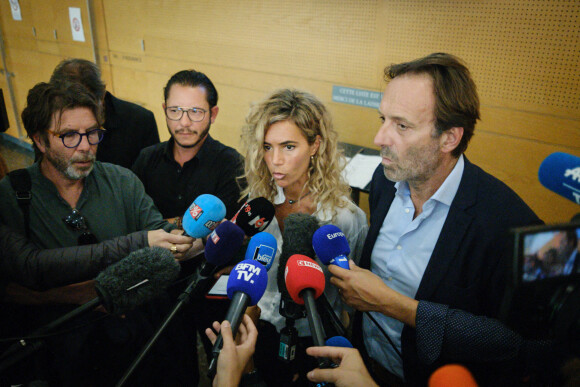 Jean-Baptiste Alary, Emmanuelle Franck et Alexandre Martin, les avocats de Cédric Jubillar, au tribunal de Toulouse le 9 juin 2022