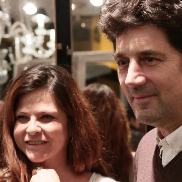 Charlotte Valandrey, Bruno Madinier - Soirée de clôture de l'exposition d'Anne Mondy, Accords Croisés by Papertorn, au Dedar Showroom à Paris. © Stéphane Mulys/Bestimage 