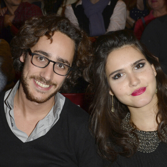 Thomas Hollande et Joyce Jonathan - People au concert de Celine Dion au POPB de Paris, le 29 novembre 2013. 