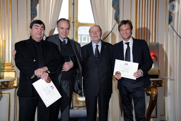Alain Bédouet, Frédéric Mitterrand, Philippe Mestre et Laurent Delahousse (8 février 2010)