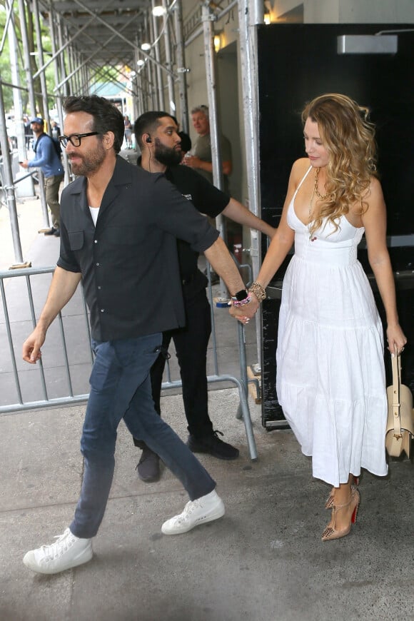 Ryan Reynolds, Blake Lively - Les célébrités quittent le "Tribeca Film Festival" à New York, le 11 juin 2022. 