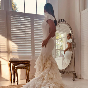 Jennifer Affleck (Lopez) partage les photos de sa robe de mariée Ralph Lauren sur son site, le 24 août 2022. Jennifer Affleck (Lopez) et B.Affleck ont réuni leurs proches et leurs familles dans le domaine de Riceboro, à Savannah en Georgie, appartenant à l'acteur, le 20 août 2022.