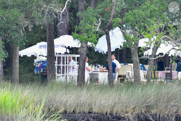 Exclusif - No Web - Les invités lors du brunch au lendemain du mariage de Jennifer Affleck (Lopez) et Ben Affleck, dans le domaine de Riceboro, à Savannah en Georgie. Le 21 août 2022
