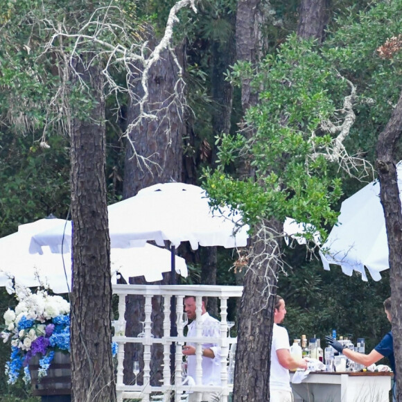 Exclusif - No Web - Les invités lors du brunch au lendemain du mariage de Jennifer Affleck (Lopez) et Ben Affleck, dans le domaine de Riceboro, à Savannah en Georgie. Le 21 août 2022