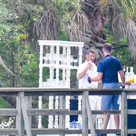 Exclusif - No Web - Les invités lors du brunch au lendemain du mariage de Jennifer Affleck (Lopez) et Ben Affleck, dans le domaine de Riceboro, à Savannah en Georgie. Le 21 août 2022