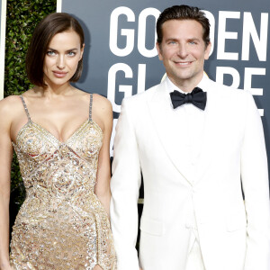 Irina Shayk et son compagnon Bradley Cooper - Photocall de la 76ème cérémonie annuelle des Golden Globe Awards au Beverly Hilton Hotel à Los Angeles