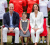 Le prince William, duc de Cambridge, et Catherine (Kate) Middleton, duchesse de Cambridge, avec la princesse Charlotte de Cambridge visitent l'association "SportsAid House" en marge des Jeux du Commonwealth de Birmingham, le 2 août 2022.